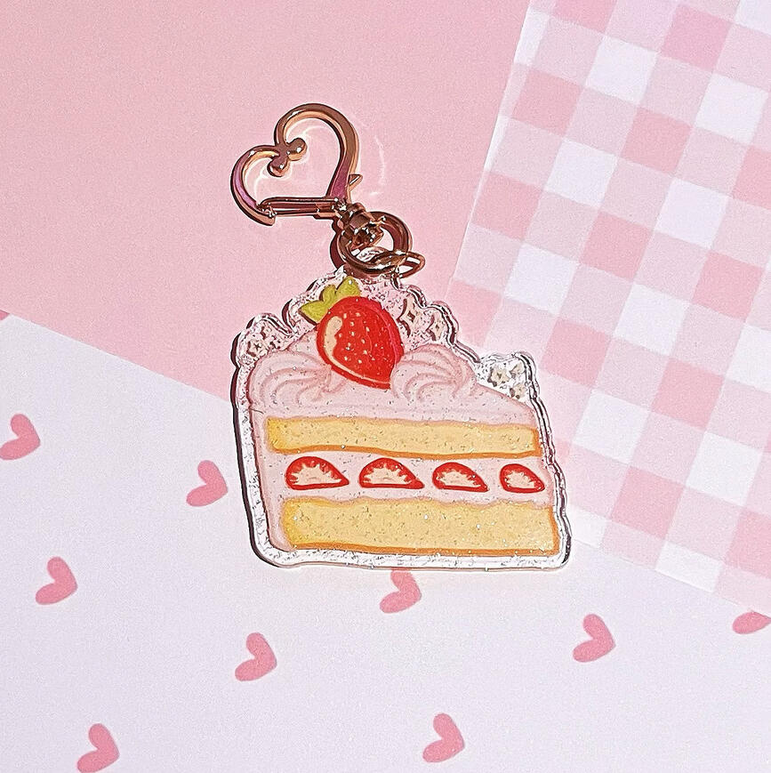 Chaveiro Arte Original Bolinho de Morango