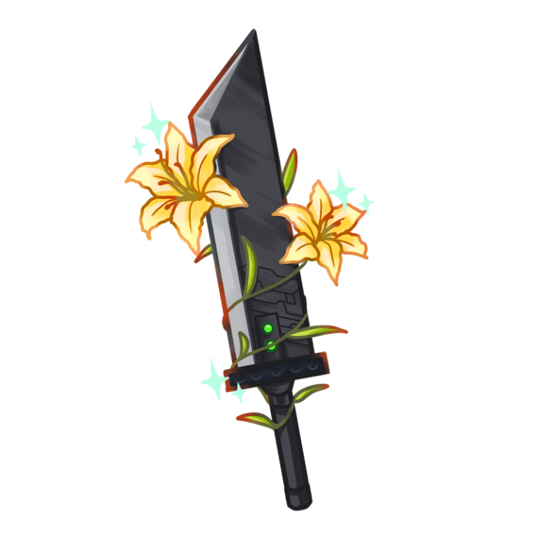 Fanart - Buster Sword and Flowers (Final Fantasy VII) (2025)